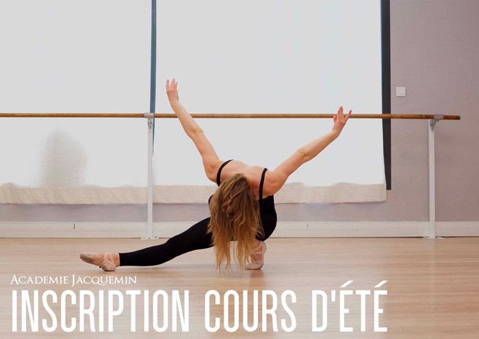 Frais d'inscription aux cours d'été de l'Académie de Danse Jacquemin Lille - Illustration danseuse contemporaine